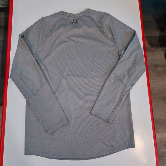 Under Armour HeatGear athletic sweatshirt long sleeve grey men's size M - Picture 4 of 12